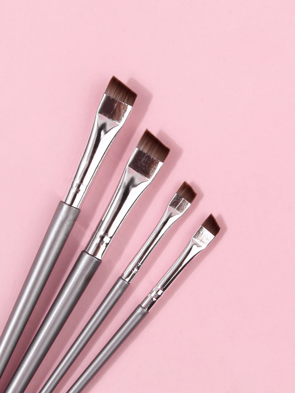 4PCS Liquid Eyeliner Brush Ultra Thin Fine Oblique Angle Flat Head Eyebrow Brush Vue