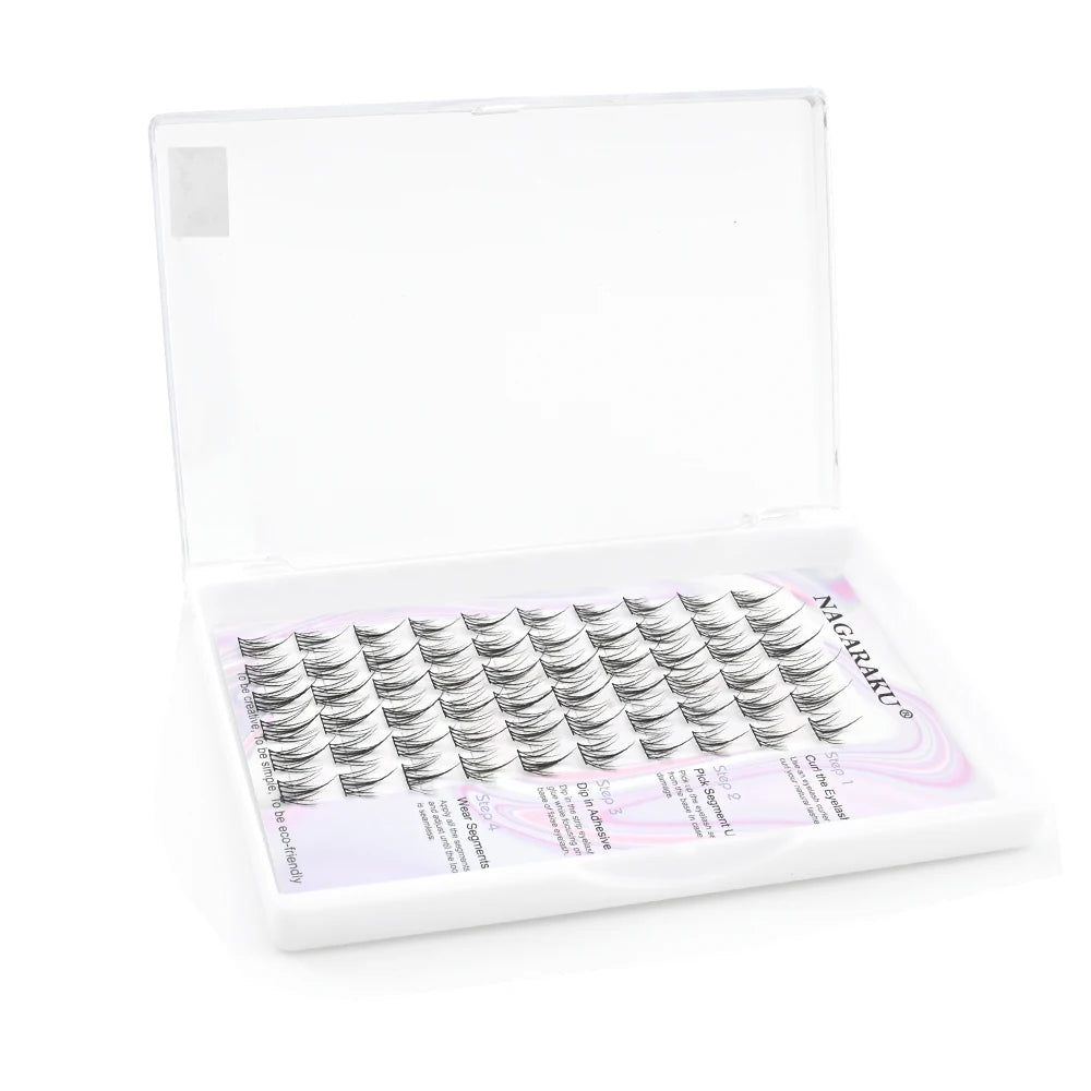 NAGARAKU False Eyelash Extensions 0.07C Self-grating Lashes Extension Cotton Bonded Cluster Makeup Appliance Home Supplies Vue