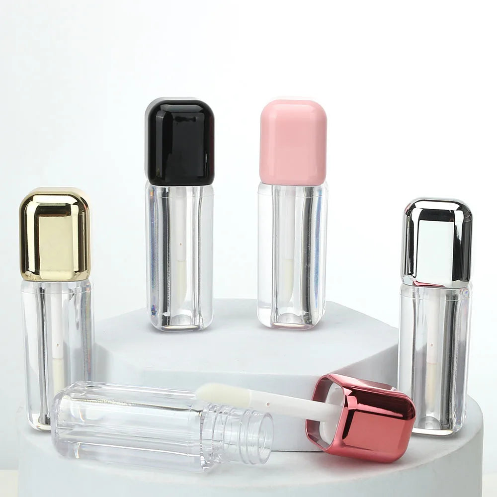7ml Lip Gloss Tube Unique Cosmetic Lipgloss Container Empty Lip Oil Package with Applicator Private Label Wholesale Vue