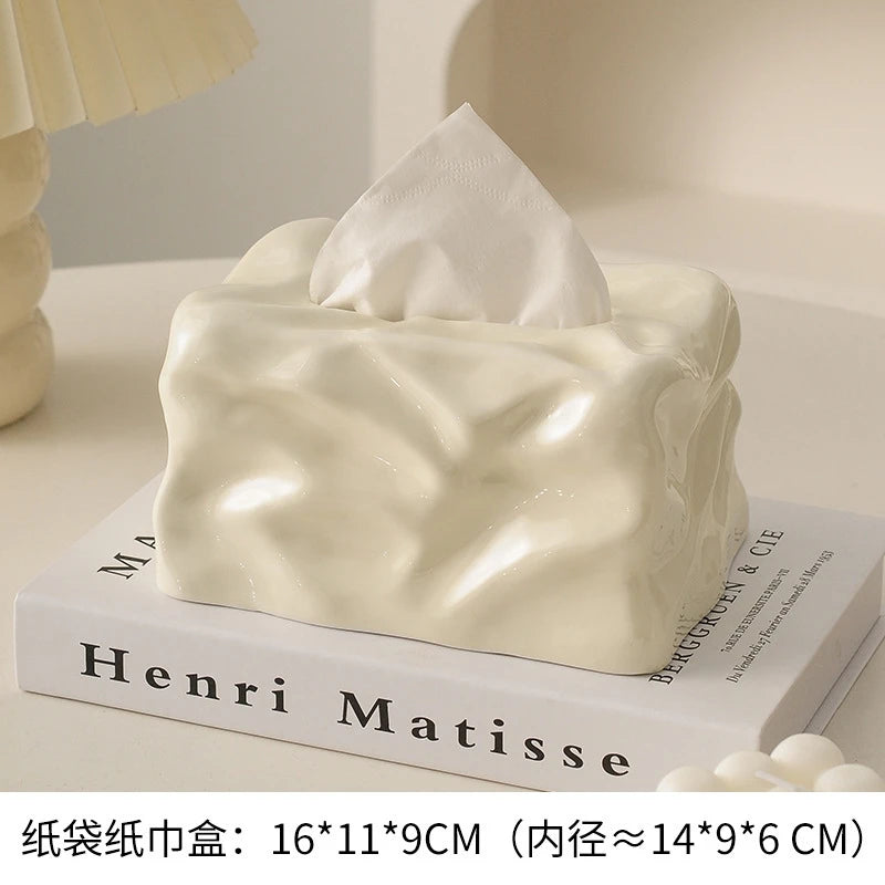 Luxury Ceramic Tissue Box Elegant Creative Napkin Holder For Living Room Table Home For Couples And Women Perfect Birthday Gift Vue