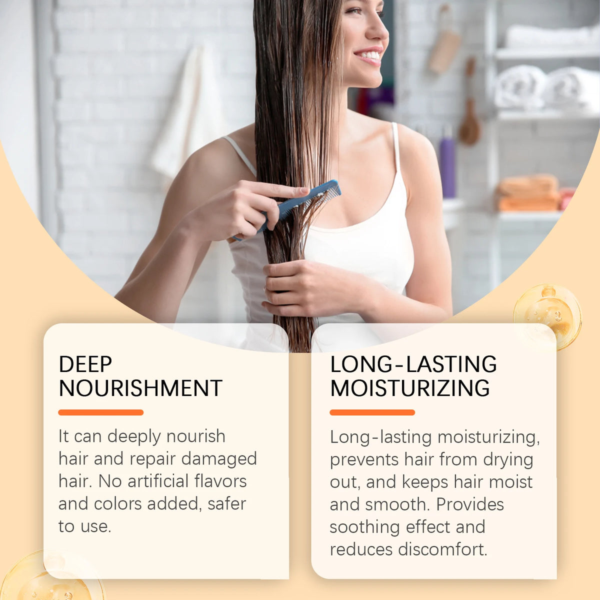Collagen Hair Mask - Deep Moisturizing Treatment For Dry Damaged Hair - Reduces Frizz & Tangles - Restores Shine & Softness Vue