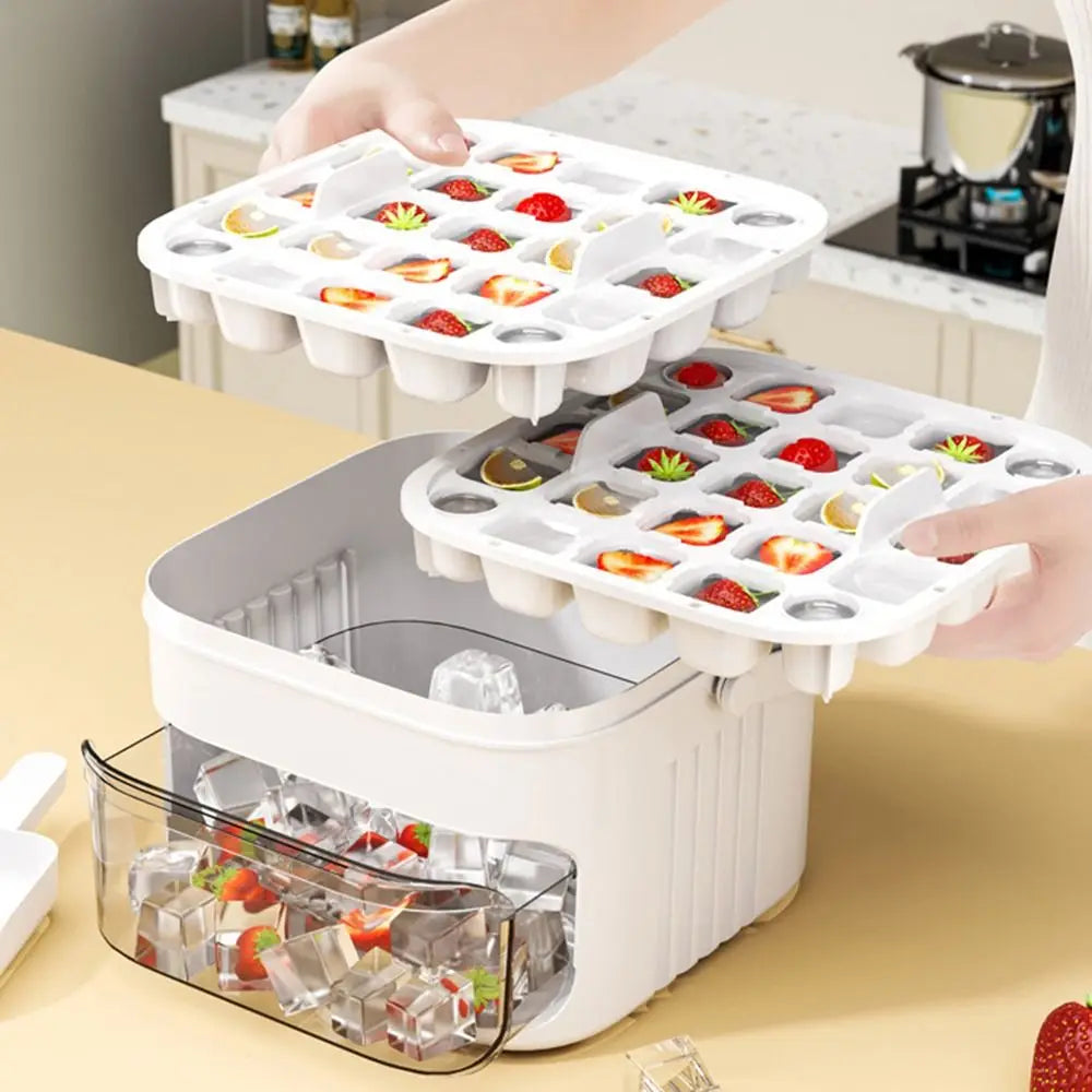 50-Cube Ice Maker Easy Press Cap Easy-press Lid Large Capacity Cube Vue