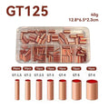 125/250/414/578Pcs Non Insulated Electrical Butt Terminal Assortment Kit Wire Ferrules Set 7 Size Copper Crimp Connector Vue 125PCS