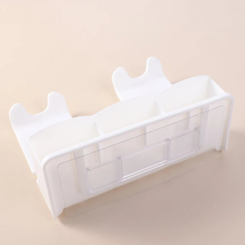Plastic Hair Dryer Holder Wall-Mounted With Free Punching Blower Holder Stylish Hair Dryer Rack Storage And Sorting Bracket Vue white