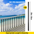Black Aluminum Deck Balusters – Metal Spindles Multi-Pack Deck Balusters Vue Round 26in 101pcs Canada