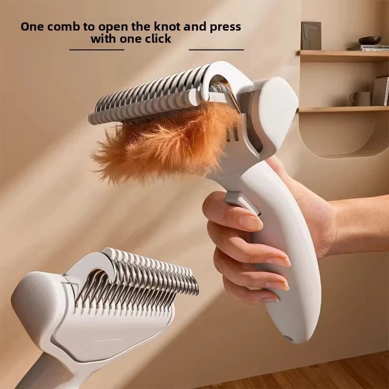 Stainless Steel Dog Hair Removal Brush Comb Pet Hair Remover Brush For Dogs Grooming Tools Pets Dematting Comb Dogs Accessories Vue