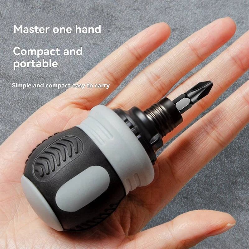 Ratchet Screwdriver Set Short Shaped Radish Head High Hardness Labor-saving Multi-functional Dual-purpose Vue