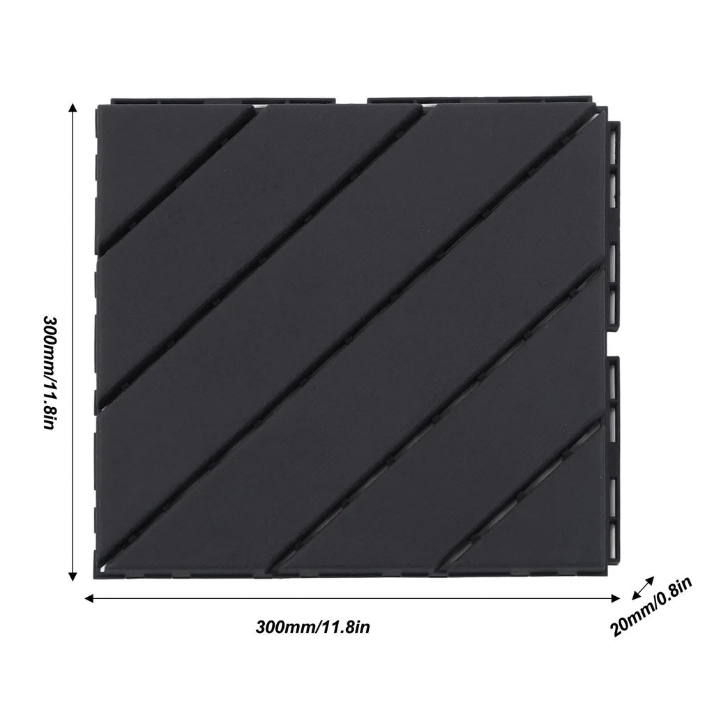 Plastic Interlocking Deck Tiles Corrosion Resistance Outdoor Patio Flooring Lightweight Good Load Bearing PP for Garden Vue