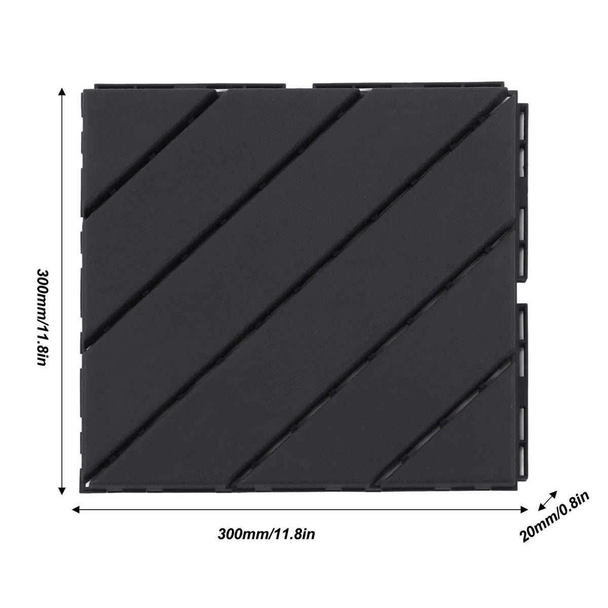 Plastic Interlocking Deck Tiles Corrosion Resistance Outdoor Patio Flooring Lightweight Good Load Bearing PP for Garden Vue