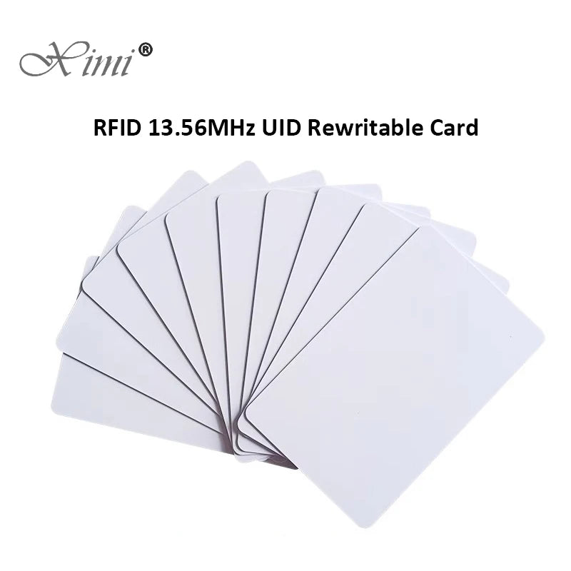10pcs UID IC Card Changeable Smart Keyfobs Clone Card for 1K S50 RFID 13.56MHz Access Control Block 0 Sector Writabl Vue