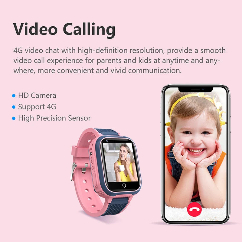 Smart Watch 4G Kids GPS WIFI Position Video Call SOS LT21 Child Smartwatch Camera Monitor Tracker Location Phone Watch Boy Girl Vue