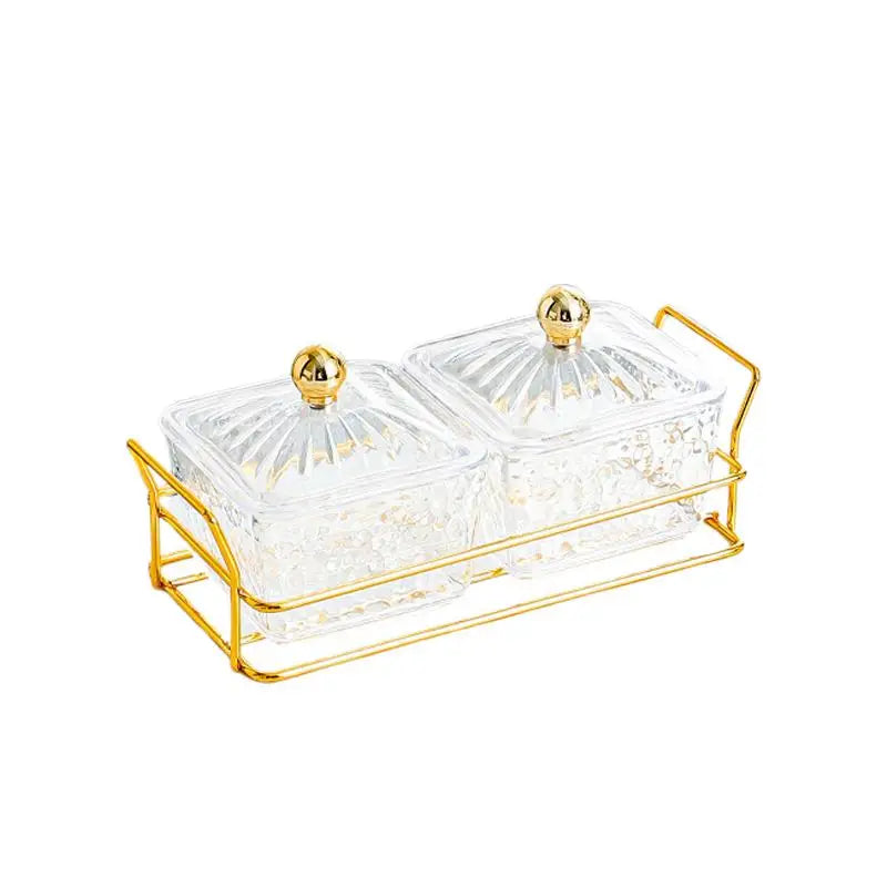 2 4 Grid Transparent Covered Snack Tray Suitable Parties Families Vue S Transparent