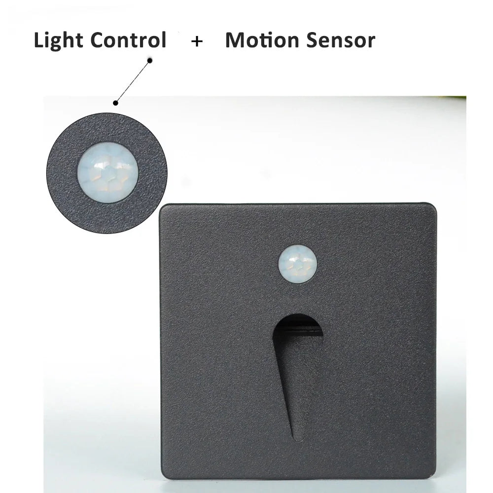SANDIY Motion Sensor LED Stair Light – IP65 Waterproof Step Lamp Motion Sensor Step Light Vue