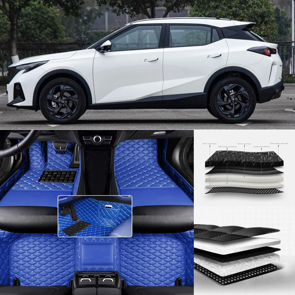 For Jeep Wrangler Auto Leather Waterproof Custom Car Floor Mats Carpets Foot Coche Accessorie Floor Liners Vue