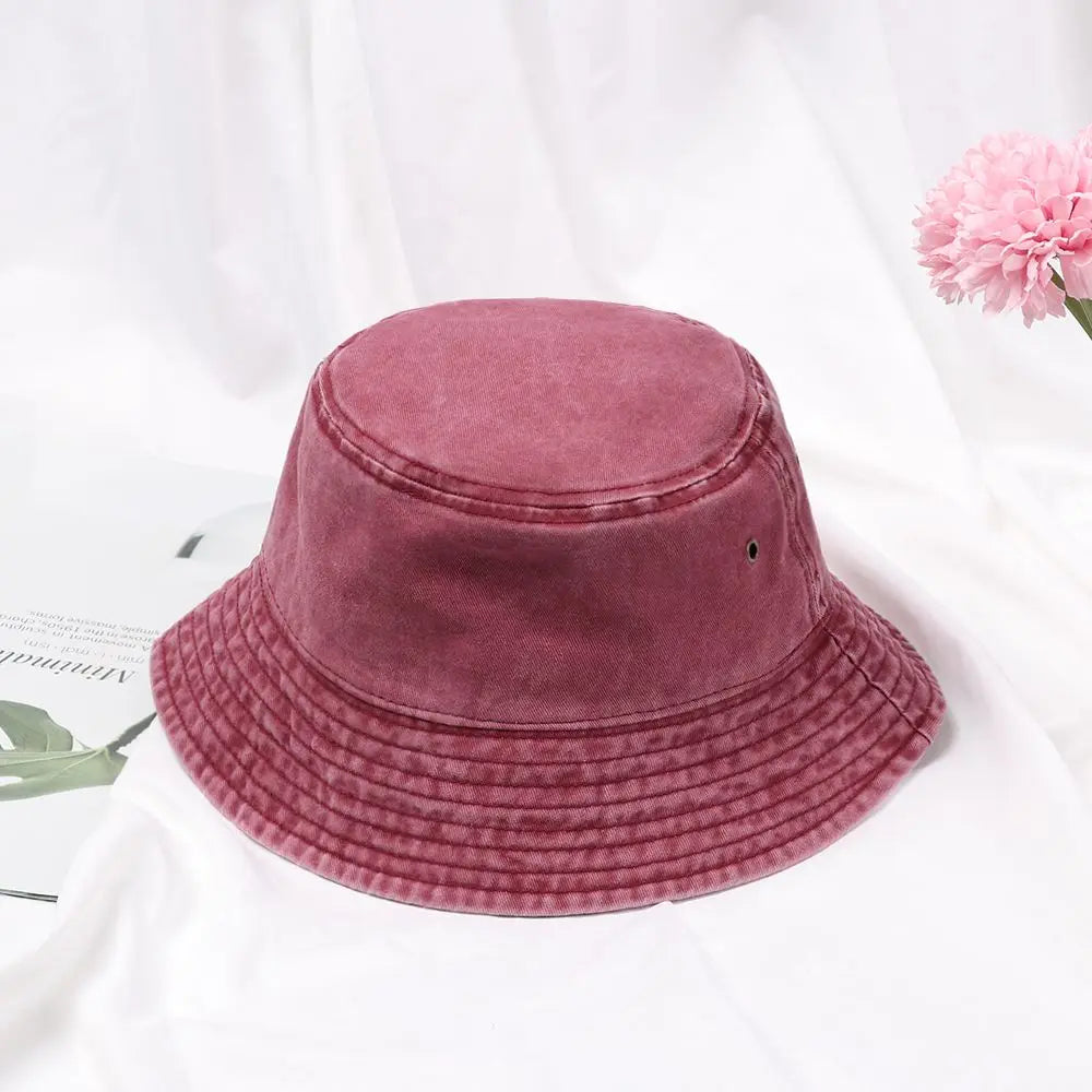Fashion Summer Bucket Hat Washed Denim Hip Hop Panama Hats Windproof