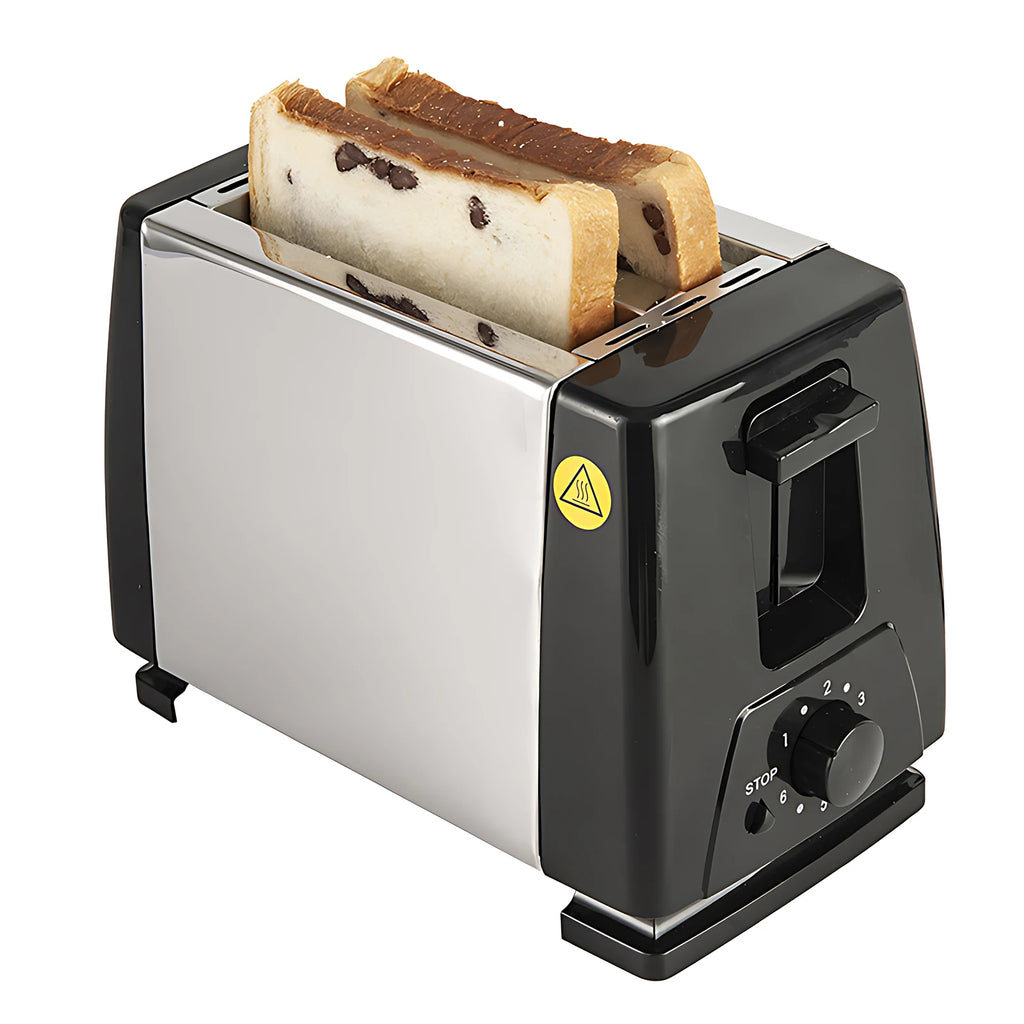 Toaster 2 Slice Wide Slot with 6 Preset Temperature and Timing Small Stainless Steel Bread Toaster with Manual Stop Vue