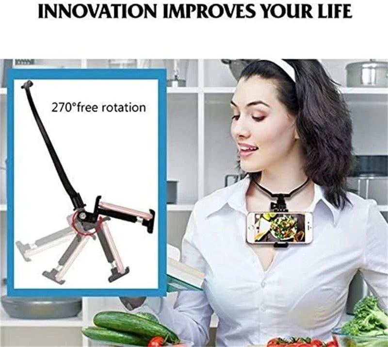 Portable Outdoor First View Bracket Neck Hanging Phone Holder Universal Action camera For Sport Camera 7.2 inches Smart Phone Vue
