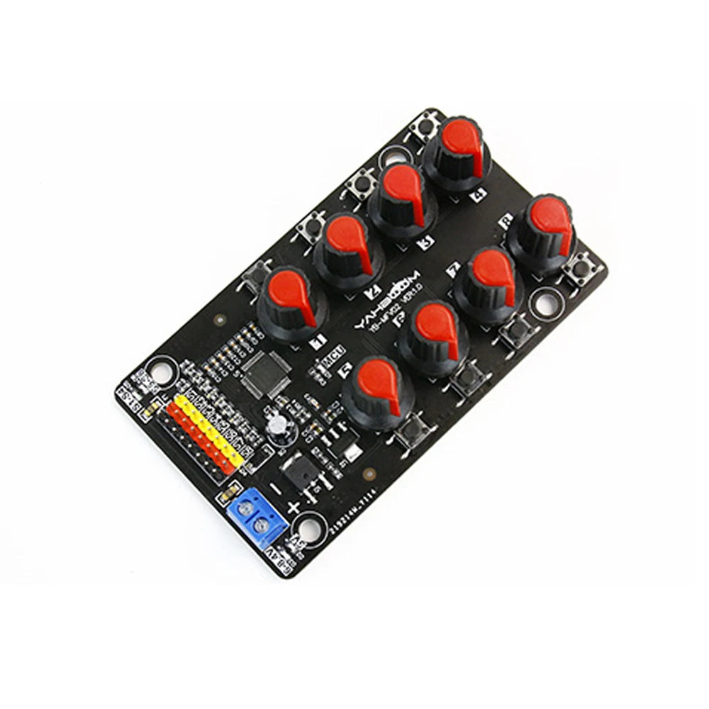 5V-8.4V 8 Channel Servo Control Module Debugging Board Rotary Knob Tester Overcurrent Protection for Steering Gear Robotic Arm Vue Default Title