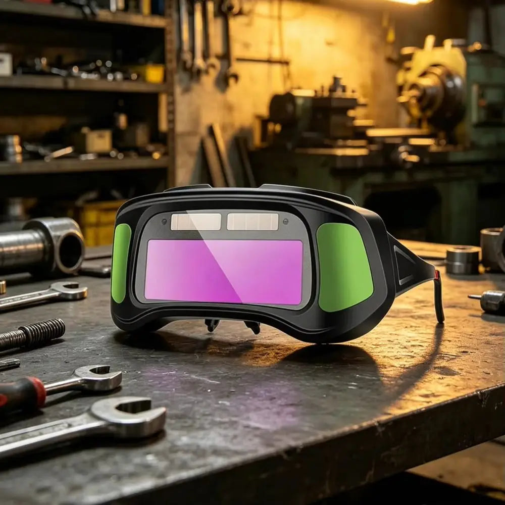 Headworn Automatic Dimming Welding Glasses Dimming Argon Arc Soldering Glasses Eye Protection Anti-glare Solder Lenses Working Vue