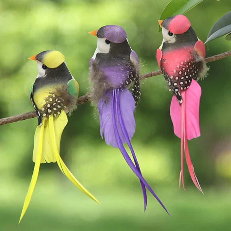 Swallow Tail Bird Clip Handmade Simulation Bird Plant-decorated artificial bird handicrafts for Ornament Vue