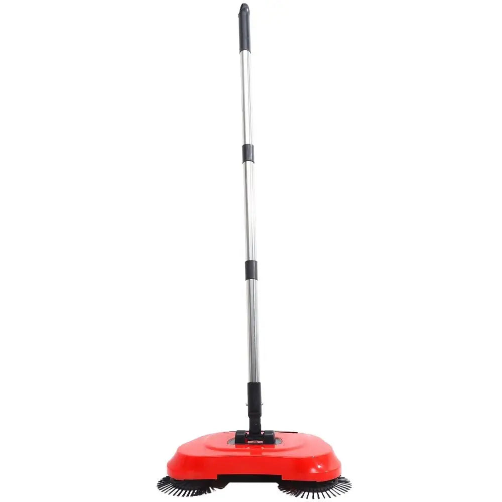 Adjustable Handle Hand Push Sweeper 3-in-1 Design Stainless Steel Handle Floor Sweeper Spiral Deep Clean System Easy to Use Vue