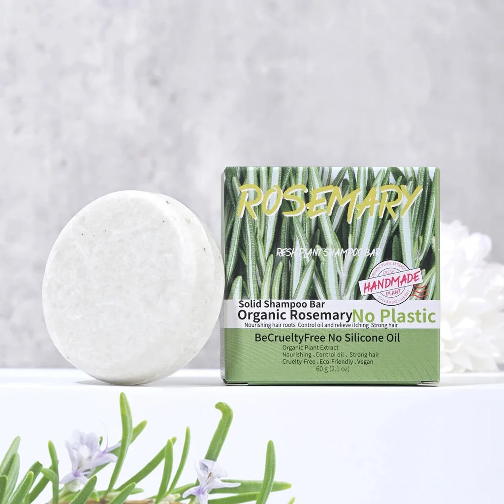 60g Natural Scented Rosemary Shampoo Soap, Handmade Oil-Controlling and Anti-Dandruff Soap, Suitable for Both Men and Women Vue