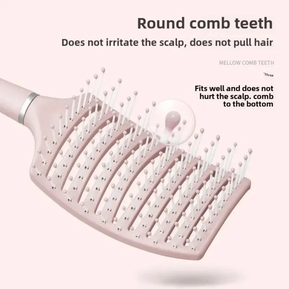Massage Hair Brush Air Cushion Hollow Wide Tooth Anti Hair Loss Styling Comb for All Wet Curly Natural Hair Types Barber Tool Vue
