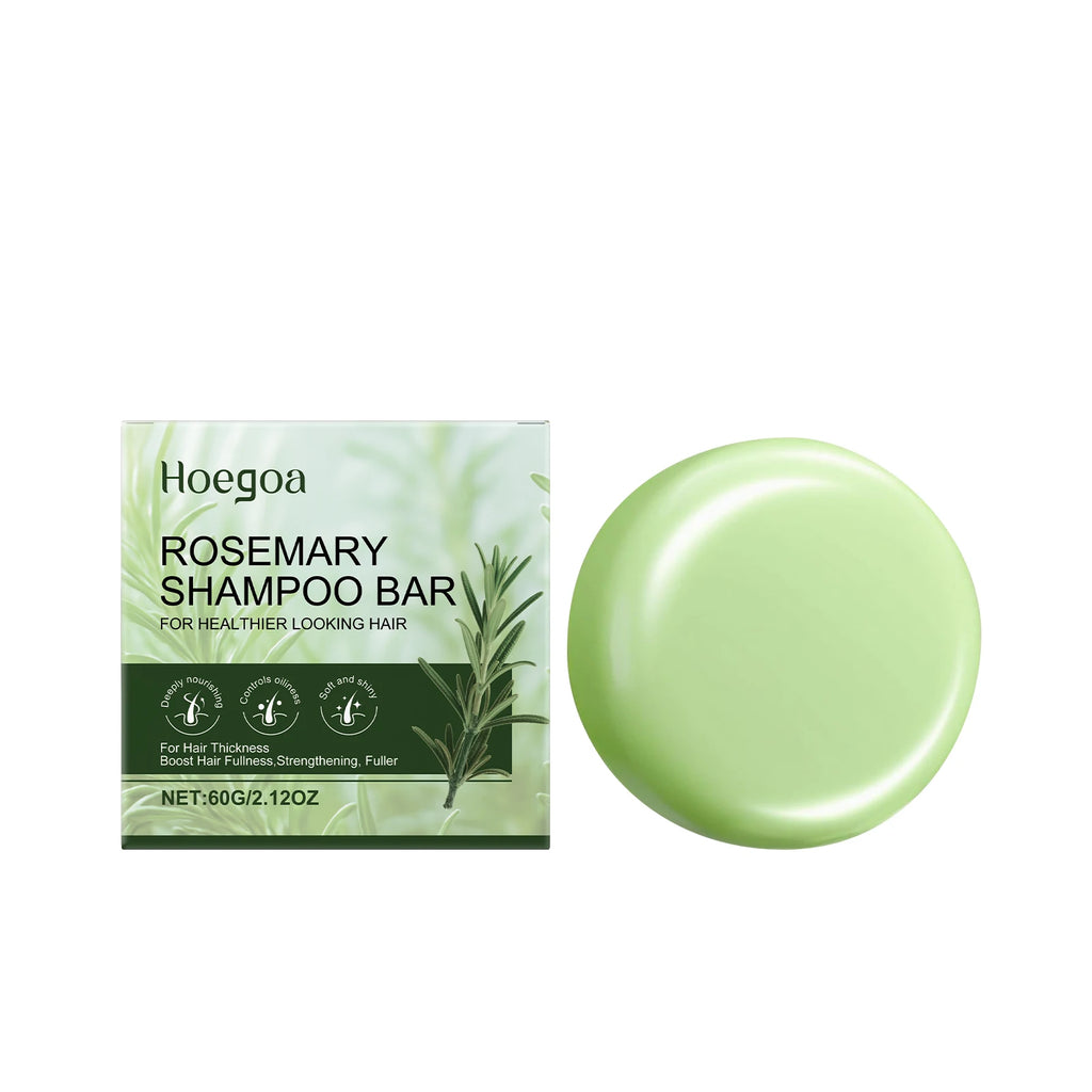 Rosemary Gentle Cleansing Shampoo Bar - Soap Bar for Smoothing, Adding Shine, Nourishing & Caring, Refreshing & Non-Greasy Vue 60g