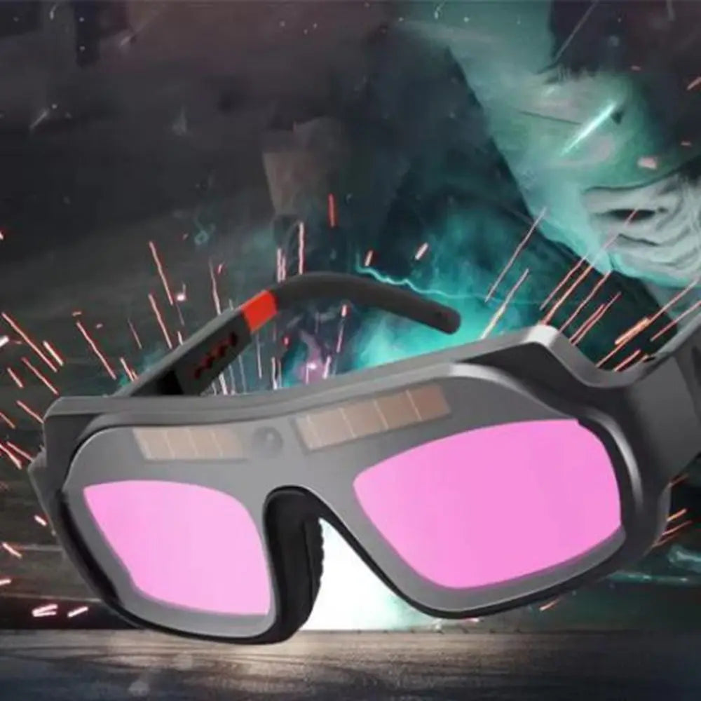 Solar Powered Automatic Dimming Welding Glasses Anti-glare Anti-Scratch Welder Glasses with Headband Auto Darkening Vue