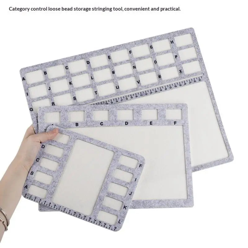 Non Slip Felt Bead Mat Boards with Centimeter Alphabet Scale Making Beads Tray for DIY Craft Projects Vue