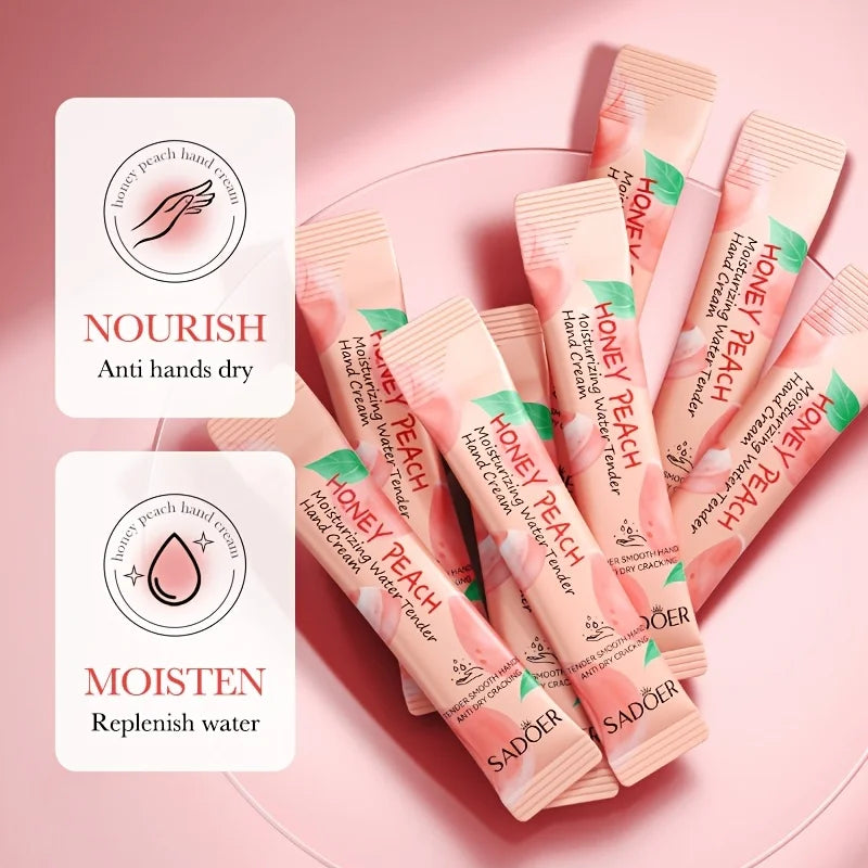 Honey Peach Moisturizing and Hydrating Hand Cream, Portable Moisturizing Stick, Hand Cream, Face Cream, Body Cream, Suitable as Souvenirs and Gifts Vue