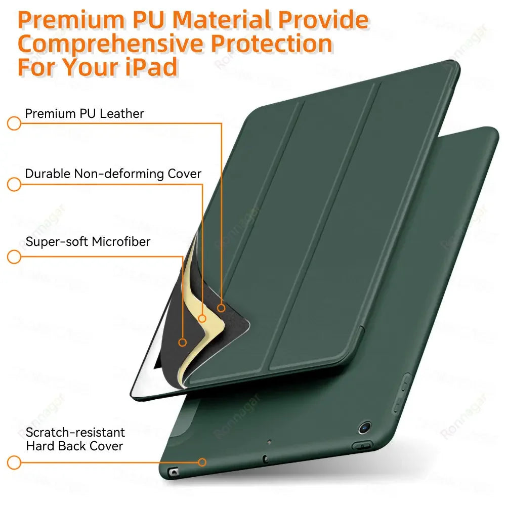 Ronnagar Silicone iPad Case – Air, Pro 11, 9th/10th Gen & More Tablet Case Vue