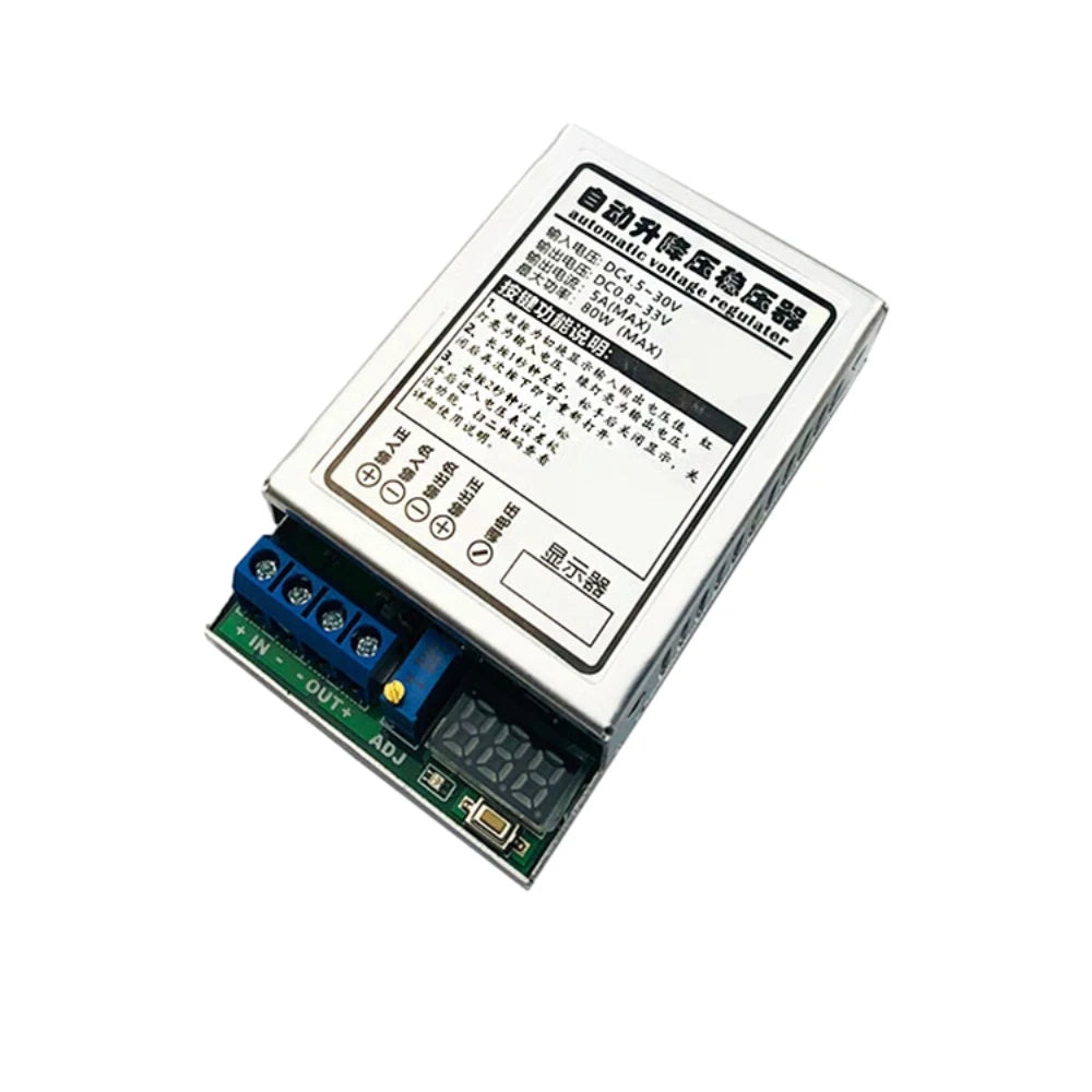 DC-DC Auto Step-Up and Step-Down Power Supply Module 80W voltage regulator DC4.5-80V to DC0.5-33V Boost Buck Power Supply Board Vue