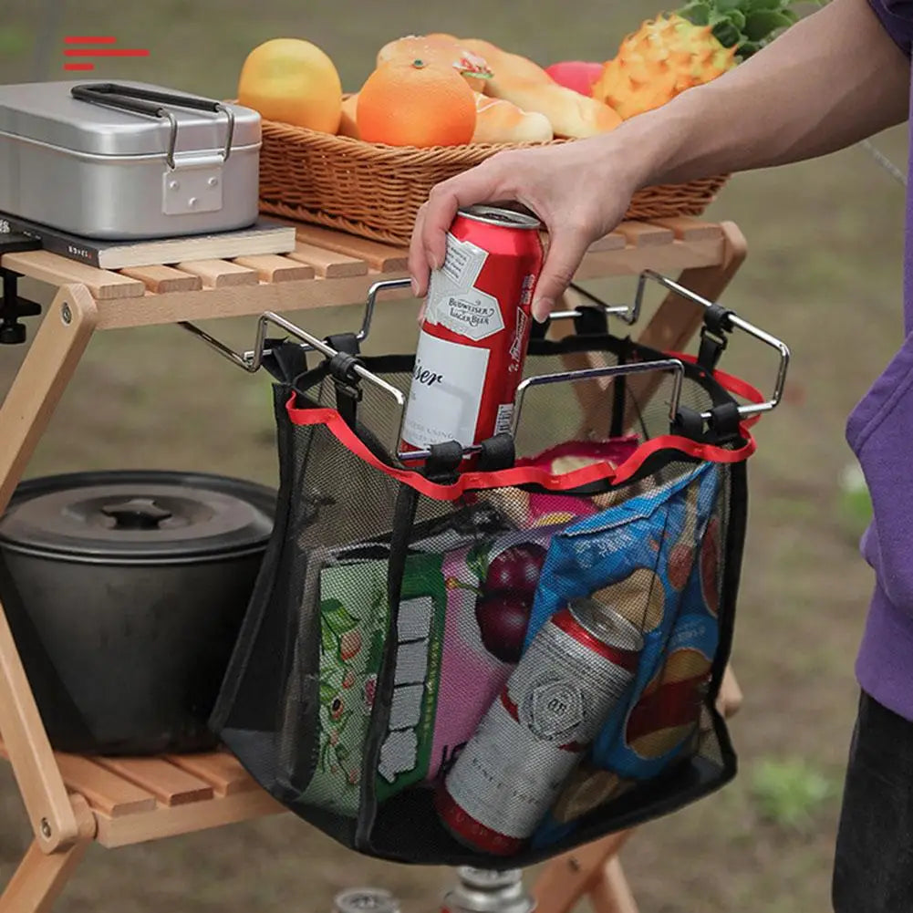 Foldable Camping Table Mesh Organizer – Under-Table Storage Net Camping Table Organizer Vue China Mainland