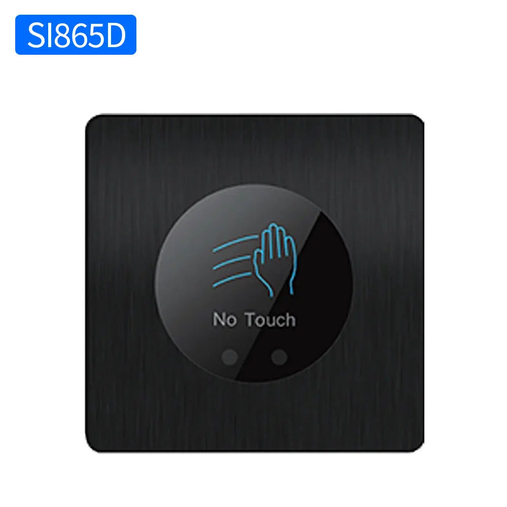 Aluminum Infrared Sensor Exit Switch Push Button No Touch Contactless Door Release Opener 12V with LED Time Delay for Smart Home Vue SI865D
