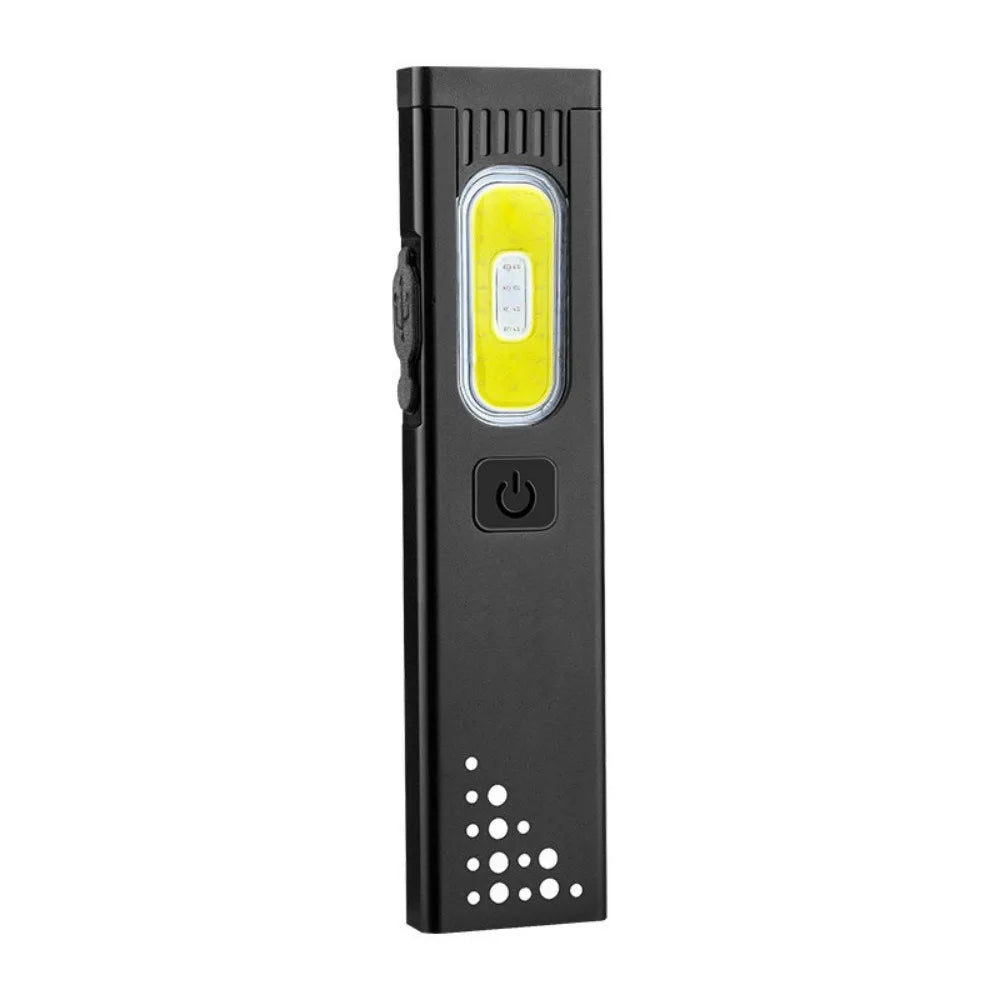 Mini Portable Mini Flashlight Multi-Mode Rechargeable Emergency Work Light with Magnetic Grip Waterproof Torch Light Home Use Vue Black