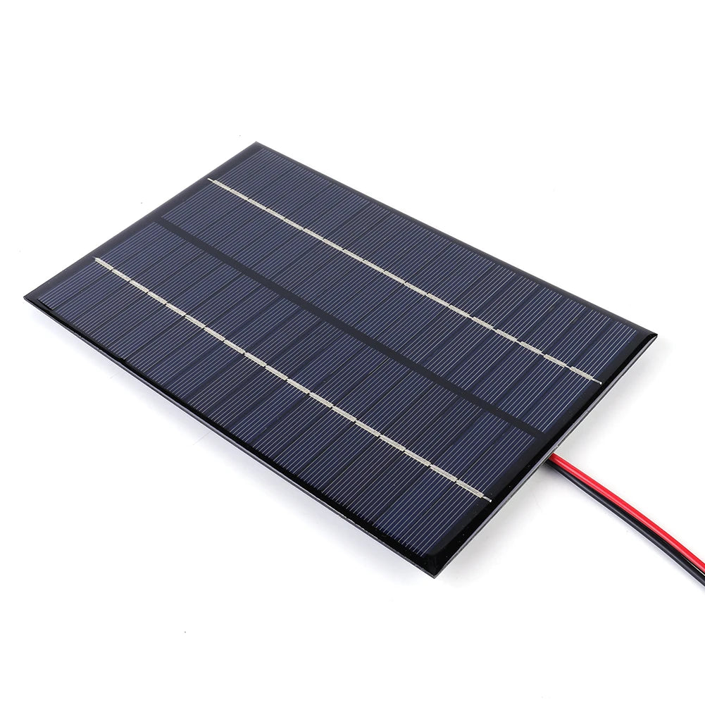 8W 18V Portable Solar Panel Waterproof Mini Small Solar Panel Module with Clip Solar Battery Charger for 12-18V Battery Charging Vue