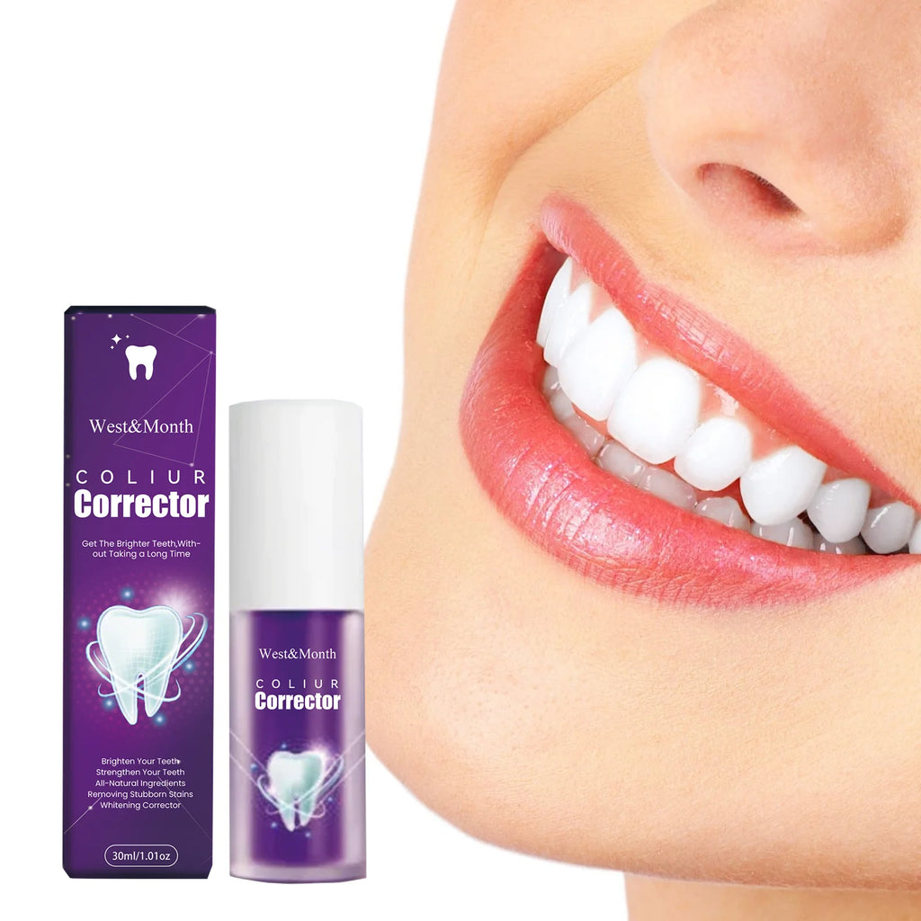 Premium Purple Brightening Toothpaste, Removes Surface Stains & Oral Odor, Gentle Gum Care, Daily Brightening & Refreshing Teeth Vue