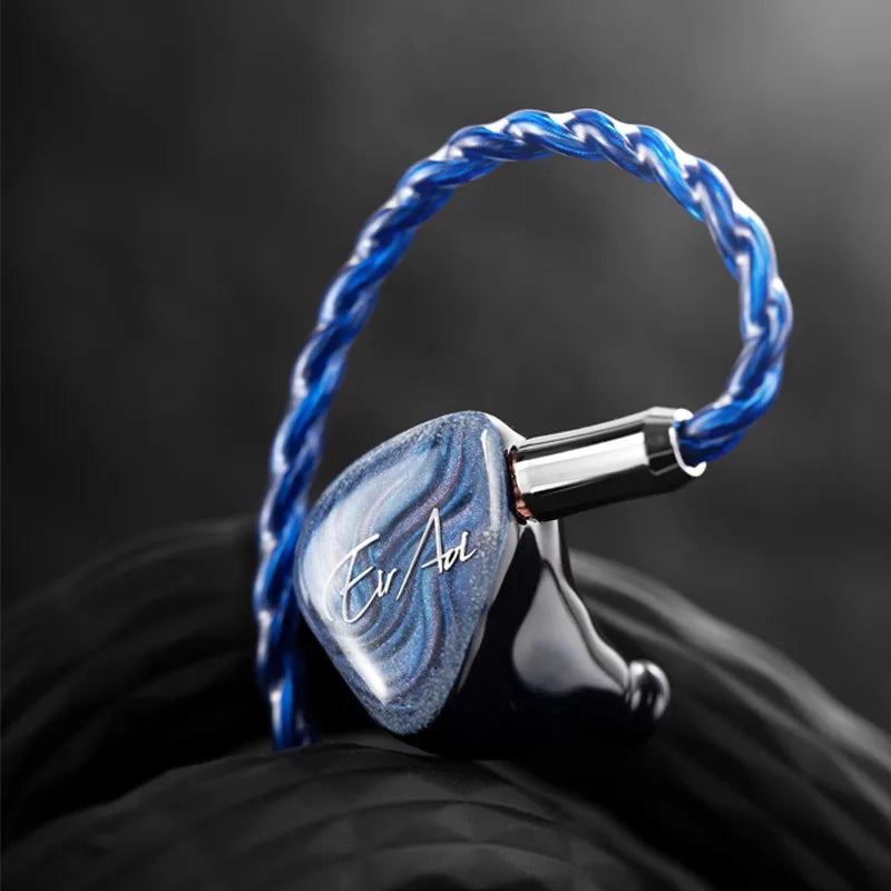 QOA MistyBlue 2DD+2BA Hybrid HiFi In-Ear Monitor Earphones Hybrid IEM Earphones Vue MistyBlue