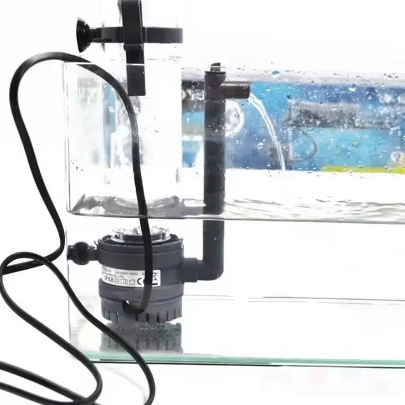 Seawater Coral Fish Tank Protein Separator with Pumped Egg Cleaner Aquarium Skimmer Filter Nano Mini Seawater Fish Tank Skimmer Vue