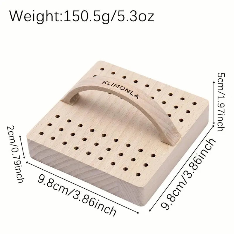 54 Hole Wooden Polishing Head Storage Board Nail Drill Bit Storage Box Transparent Acrylic Holder for Nail Artist Desktop Vue
