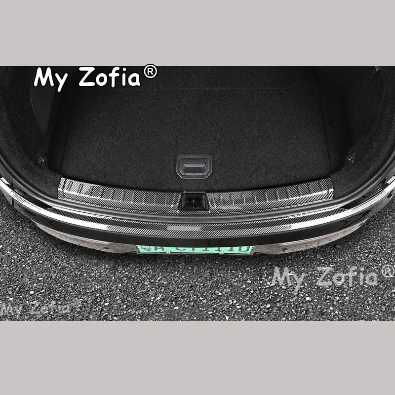 For Zeekr 7GT 2025 2026 Carbon Fiber Rear Bumper Sill Plate Anti-Scratch Trunk Door Sill Protector Cover Exterior Accessories Vue