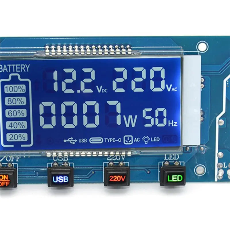 Hot-987 Power Display Inverter Display 12V/24V Outdoor Portable Power Bank 12.6V/14.6V/25.2V/29.2V/29.4V 24V Vue