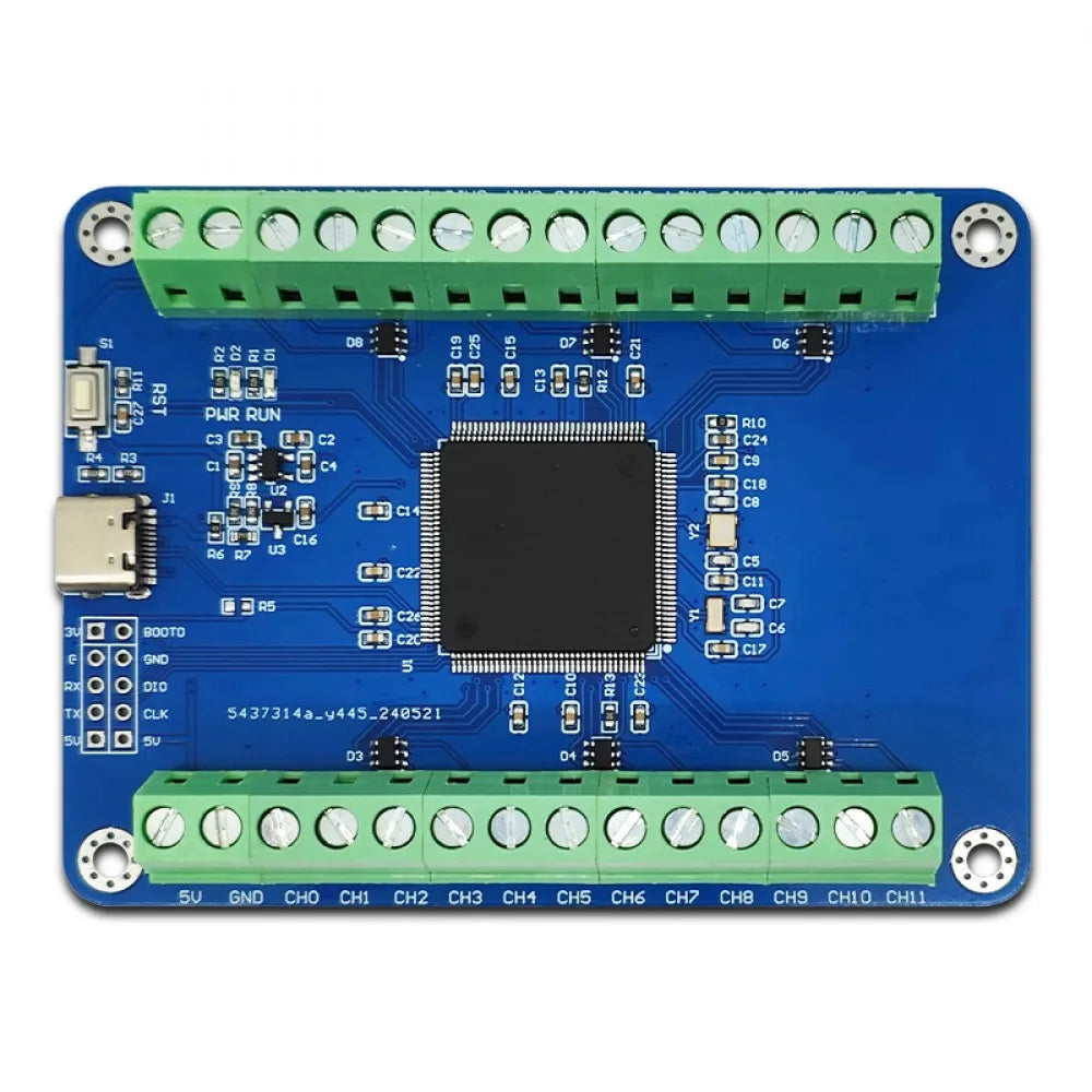 STM32F407ZET6 24 Channel 12 Bit AD Sampling Module Data Acquisition Type-C Interface 0-3V Input Vue