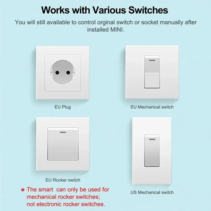 RF433 Smart Wireless Switch Mini DIY LED Lighting Wireless Remote Control Light Switches AC100V~240V 16A For Home Led Lamp Vue