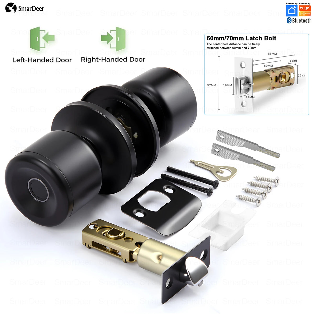 Tuya Smart Door Lock, Fingerprint Door Lock Keyless Entry, Smart Lock with Fingerprint & Tuya App Control for Home Vue L3003-TY-BT