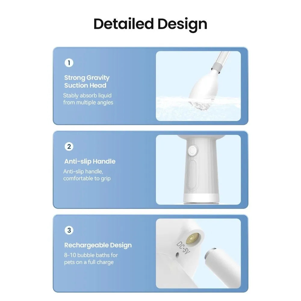 Electric Pet Bathing Machine Easy To Use Shampoo Dog Cleaning Soap Dispenser Convenient Wireless Cat Dog Bath Bubbler Vue