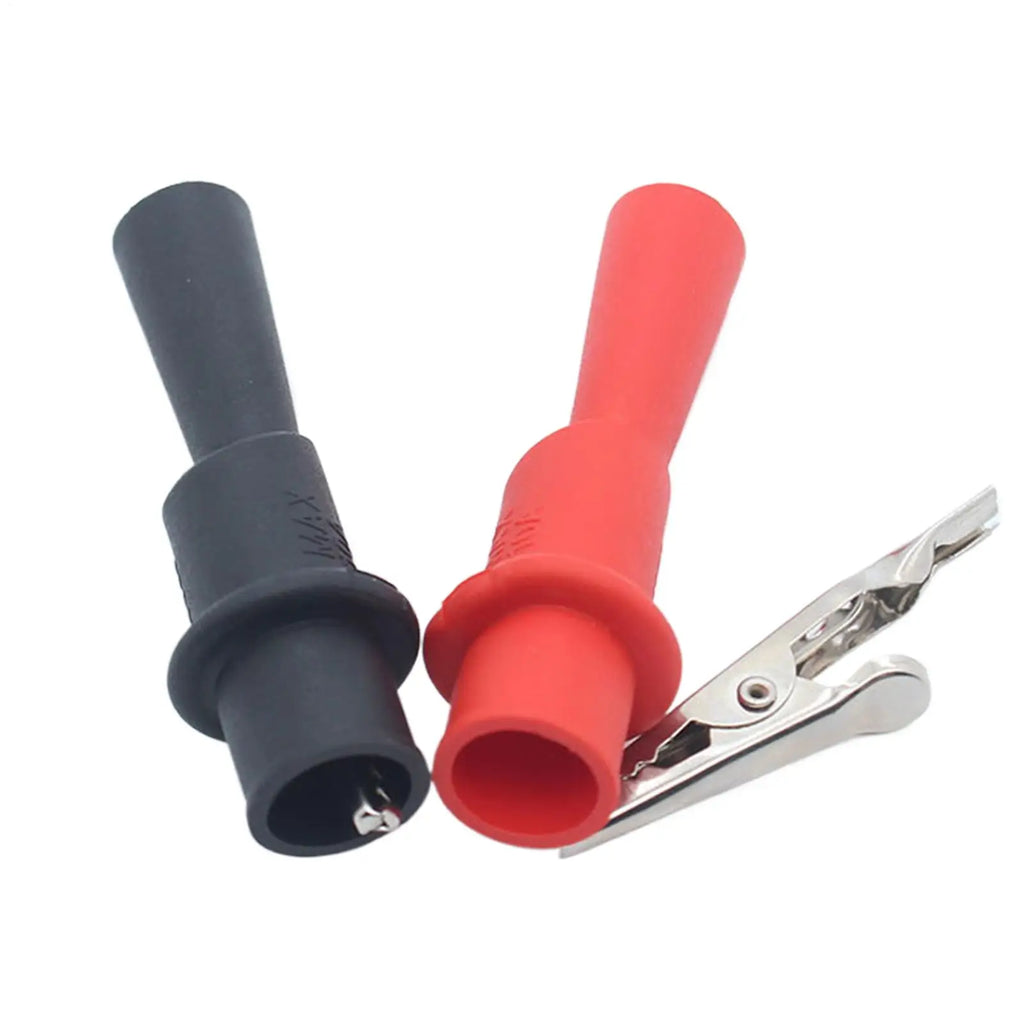 universal Insulated Test Probe Alligator Crocodile Electrical Clamp Test Clip Probes for Multimeter Electronic Testing Vue