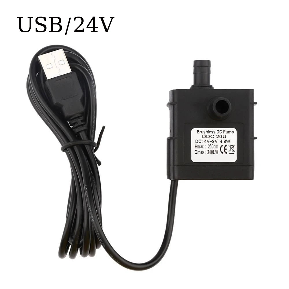5V 12V 24V Brushless Water Pump Pressure-boosting Silent Circulation Water Pump Low Noise for Aquarium Humidifier Water Cooling Vue