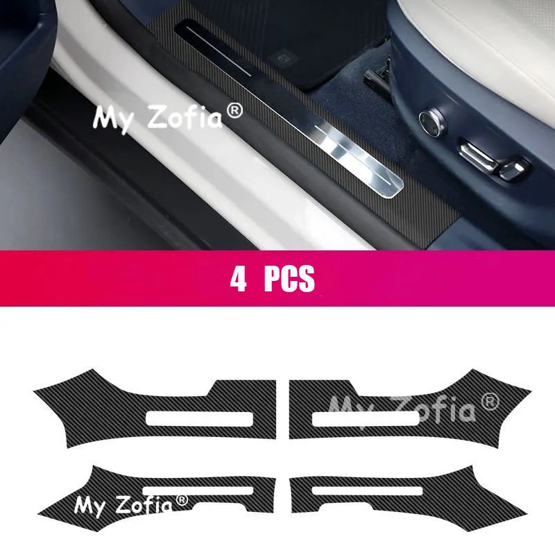 Leather Car Door Anti-Kick Pad Inner Door Sill Plate Anti-Dirty Protective Cover Auto Interior Accessories For Zeekr X 2026 2027 Vue D